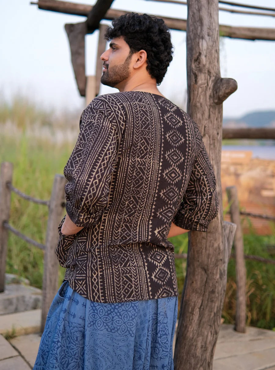 Ajanta Tribal Block Print Cotton Kurta